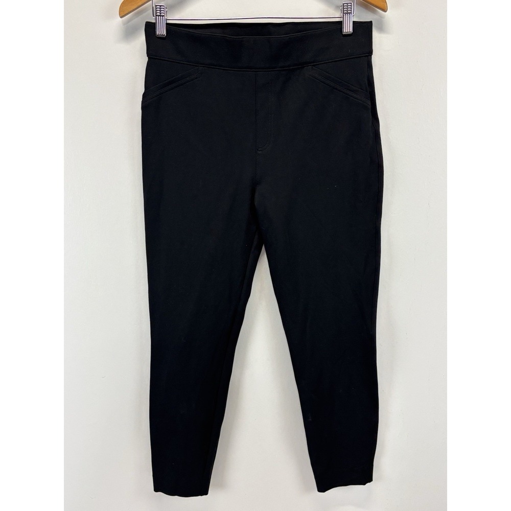 Spanx The Perfect Black Pant Womens Large Back Seam Ponte High Rise Ankle